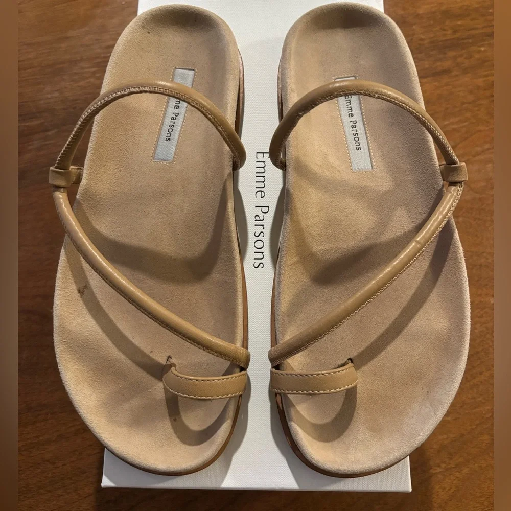 Emme Parsons Bari tan leather sandal - Picture 3 of 9